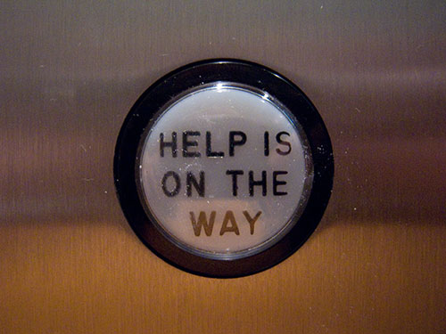 An elevator button in Naples, FL. 